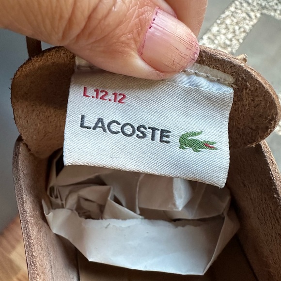 Lacoste L12.12 unlined leather tan sneaker -38 - Picture 12 of 13
